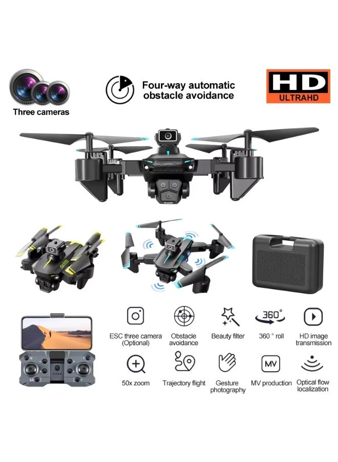 كاميرا بدقة 4KHD، جهاز تحكم عن بعد، شاشة عرض، محرك بدون فرش، طائرة بدون طيار رباعية المراوح بتردد 2.4 جيجا هرتز، نظام رؤية بصرية مباشرة (FPV)، نظام تجنب العوائق بالأشعة تحت الحمراء - Image 5